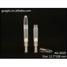 Transparente & leeren Kunststoff Runde Lip Gloss Tube AG-E029, AGPM Kosmetikverpackungen, benutzerdefinierte Farben/Logo